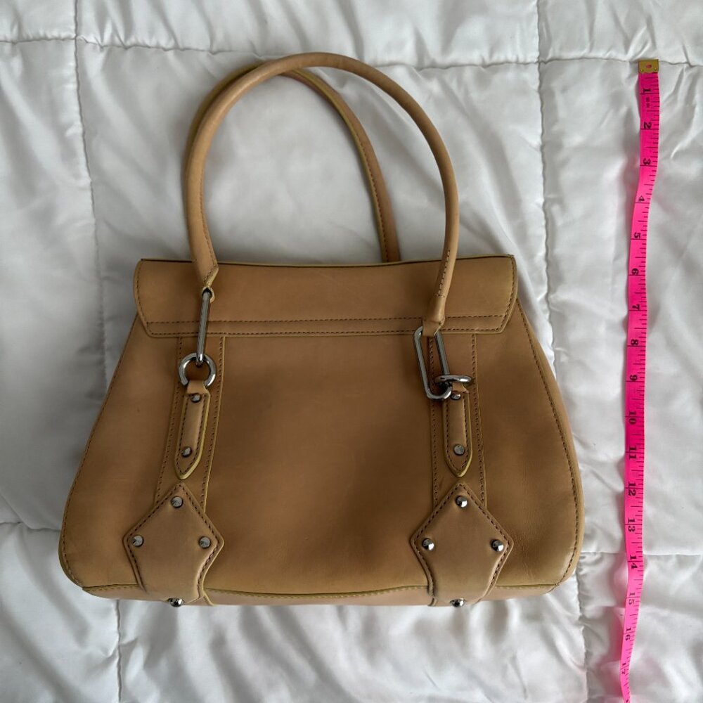 Cole Haan Beige/Tan Leather Shoulder Bag - Picture 11 of 15
